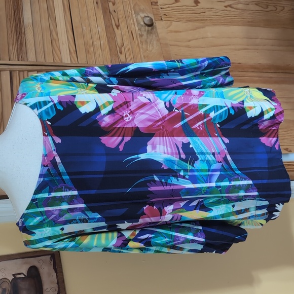 Soft Surroundings Colorful Floral Blouse L Petite LP - Picture 5 of 8